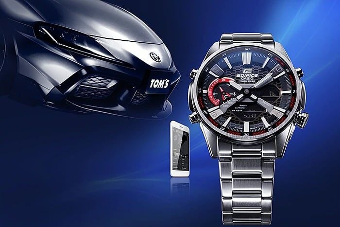  [Pin Miễn Phí Trọn Đời] ECB-S100DC-2ADF - Đồng hồ Casio Edifice - Tem vàng chống giả 