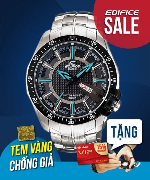  Casio Edifice EF-130D-1A2VDF - Uy tín từ 2009, Tem vàng chống giả, Bảo hành 1 năm, Pin miễn phí trọn đời 
