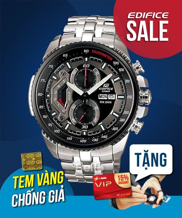  [Pin Miễn Phí Trọn Đời] EF-558D-1AVUDF - Đồng hồ Casio Edifice - Tem vàng chống giả 