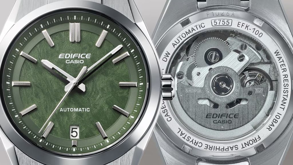  Đồng hồ cơ Casio Edifice EFK-100D-3A - Uy tín từ 2009, Tem vàng chống giả, Bảo hành 1 năm, Pin miễn phí trọn đời 