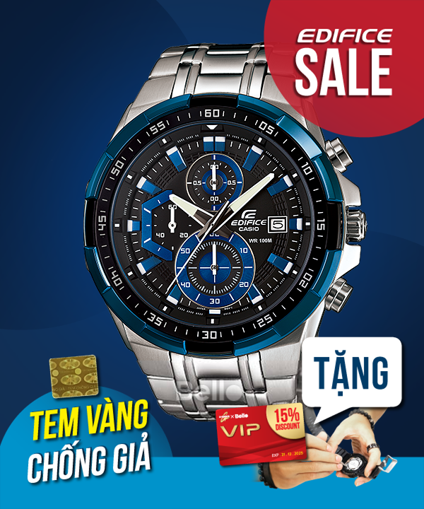  [Pin Miễn Phí Trọn Đời] EFR-539D-1A2VUDF - Đồng hồ Casio Edifice - Tem vàng chống giả 