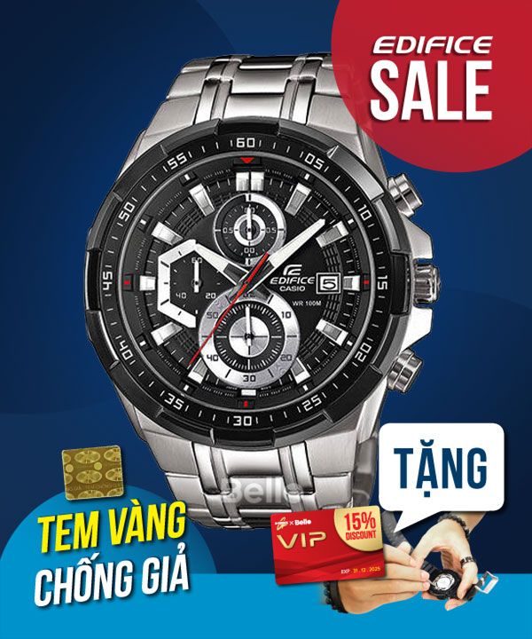  Casio Edifice EF-539D-1AVUDF - Uy tín từ 2009, Tem vàng chống giả, Bảo hành 1 năm, Pin miễn phí trọn đời 
