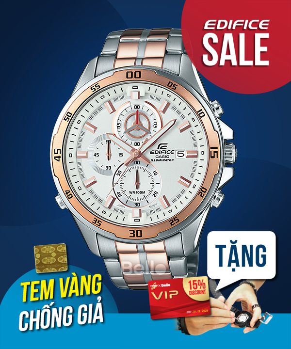  [Pin Miễn Phí Trọn Đời] EFR-547SG-7AVUDF - Đồng hồ Casio Edifice - Tem vàng chống giả 