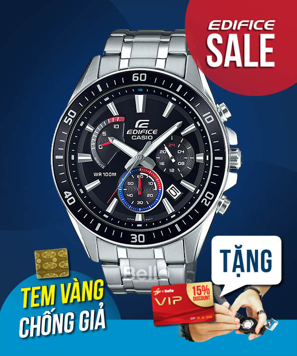  [Pin Miễn Phí Trọn Đời] EFR-552D-1A3VUDF - Đồng hồ Casio Edifice - Tem vàng chống giả 