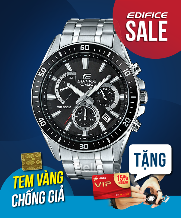  Casio Edifice EFR-552D-1AVUDF - Uy tín từ 2009, Tem vàng chống giả, Bảo hành 1 năm, Pin miễn phí trọn đời 