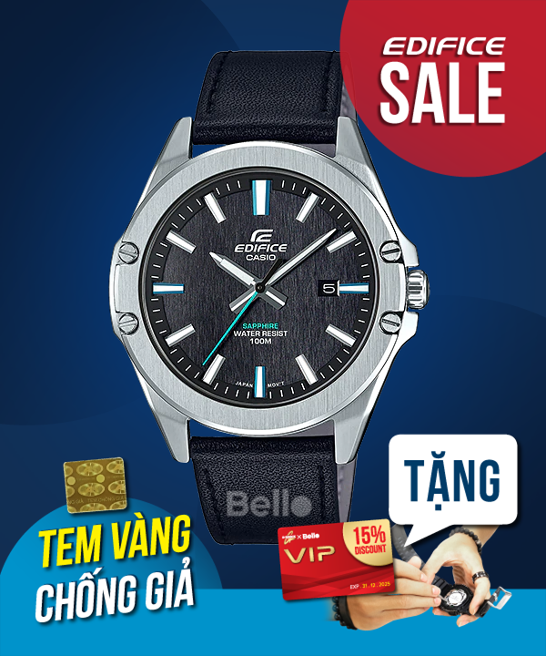 Đồng hồ Casio Edifice EFR-S107L-1AVUDF chính hãng, PIN TRỌN ĐỜI – Bello