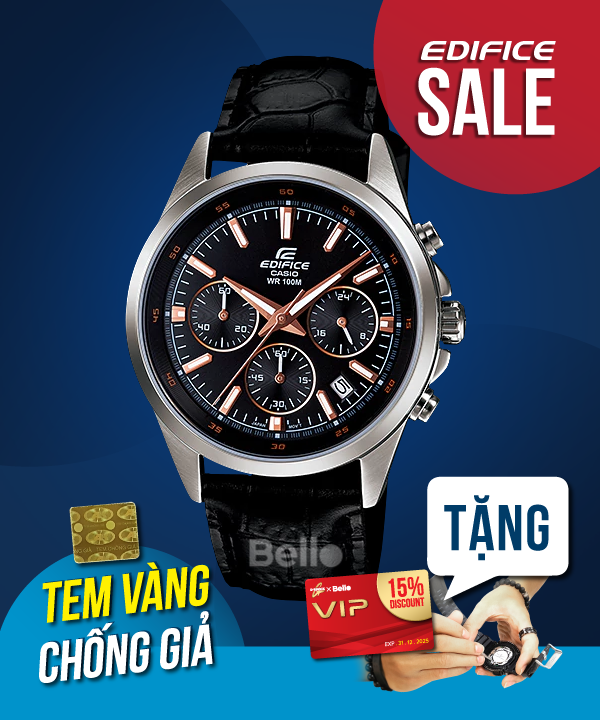  Casio Edifice EFR-527L-1AVUDF - Uy tín từ 2009, Tem vàng chống giả, Bảo hành 1 năm, Pin miễn phí trọn đời 