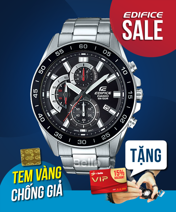  [Pin Miễn Phí Trọn Đời] EFV-550D-1AVUDF - Đồng hồ Casio Edifice - Tem vàng chống giả 