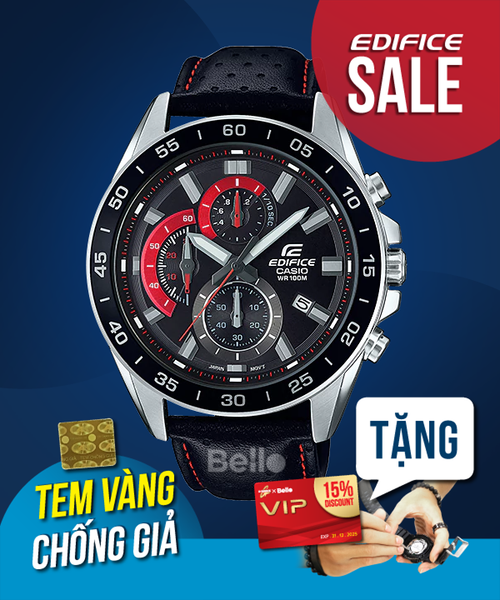 Casio Edifice EFV-550L-1AVUDF - Uy tín từ 2009, Tem vàng chống giả, Bảo hành 1 năm, Pin miễn phí trọn đời 