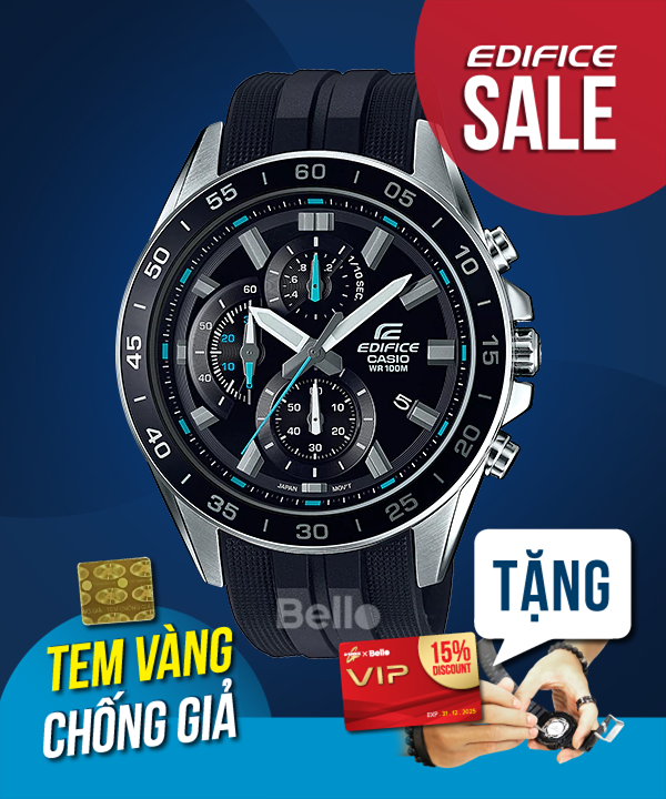  [Pin Miễn Phí Trọn Đời] EFV-550P-1AVUDF - Đồng hồ Casio Edifice - Tem vàng chống giả 