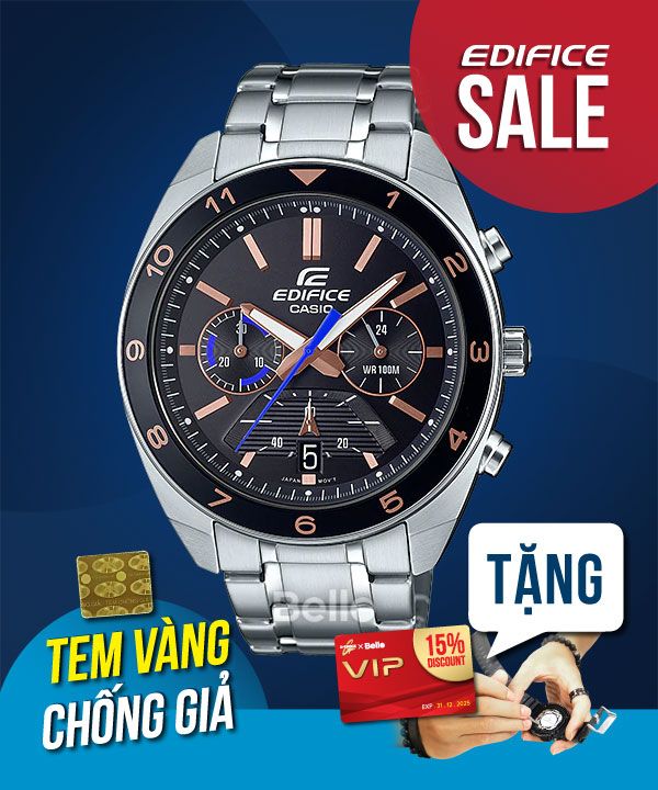  [Pin Miễn Phí Trọn Đời] EFV-590D-1AVUDF - Đồng hồ Casio Edifice - Tem vàng chống giả 