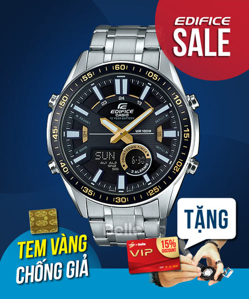  Casio Edifice EFV-C100D-1B - Uy tín từ 2009, Tem vàng chống giả, Bảo hành 1 năm, Pin miễn phí trọn đời 
