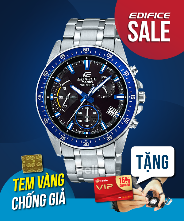  [Pin Miễn Phí Trọn Đời] EFV-540D-1A2VUDF - Đồng hồ Casio Edifice - Tem vàng chống giả 