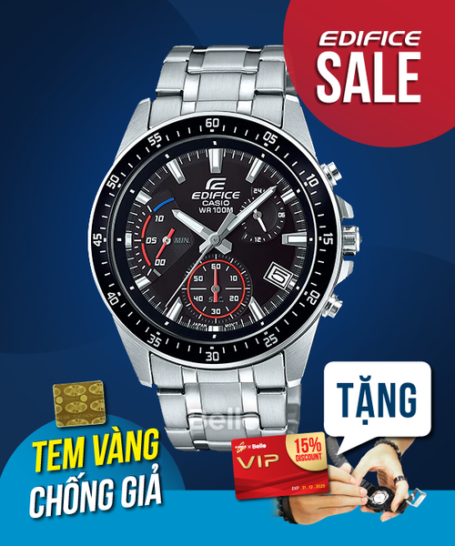 Casio Edifice EFV-540D-1AVUDF - Uy tín từ 2009, Tem vàng chống giả, Bảo hành 1 năm, Pin miễn phí trọn đời 