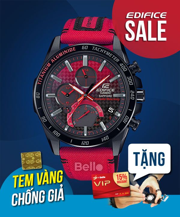  [Uy Tín Từ 2009] EQB-1000HRS-1ADR - Đồng hồ Casio Edifice - Tem vàng chống giả 