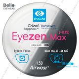  Tròng Kính Chống Mỏi Đổi Màu Essilor Eyezen Max Gen 8 Xám Khói cho người 40 đến 44 tuổi 