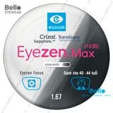  Tròng Kính Chống Mỏi Đổi Màu Essilor Eyezen Max Gen 8 Xám Khói cho người 40 đến 44 tuổi 