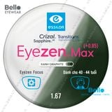  Tròng Kính Chống Mỏi Đổi Màu Essilor Eyezen Max Gen 8 Xanh Lá cho người 40 đến 44 tuổi 