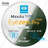  Tròng Kính Chống Mỏi Đổi Màu Essilor Eyezen Pro Gen 8 Xanh Lá cho người 35 đến 39 tuổi 