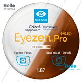  Tròng Kính Chống Mỏi Đổi Màu Essilor Eyezen Pro Gen 8 Hổ Phách cho người 35 đến 39 tuổi 