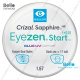  Tròng Kính Chống Mỏi Essilor Eyezen Start (+0.0) BlueUV Capture cho người dưới 17 tuổi 