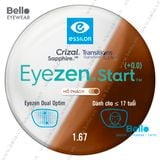  Tròng Kính Chống Mỏi Đổi Màu Essilor Eyezen Start Gen 8 Hổ Phách Amber cho người dưới 17 tuổi 