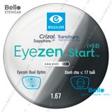  Tròng Kính Chống Mỏi Đổi Màu Essilor Eyezen Start Gen 8 Xám Khói cho người dưới 17 tuổi 