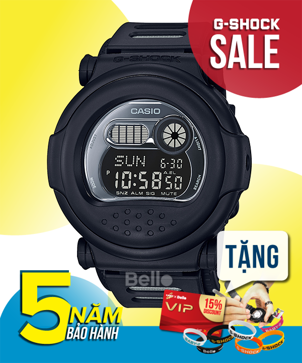  [Pin Miễn Phí Trọn Đời] G-001BB-1 - Đồng hồ G-Shock Nam - Tem Vàng Chống Giả 