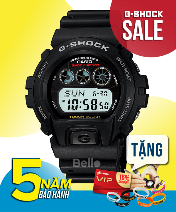  [Pin Miễn Phí Trọn Đời] G-6900-1 - Đồng hồ G-Shock Nam - Tem Vàng Chống Giả 