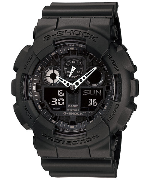  Dây G-Shock GA-100-1A1 Đen Nhám Khóa Nhám, Hàng Chính Hãng 