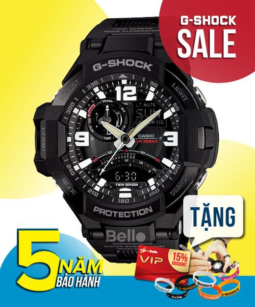  Casio G-Shock GA-1000FC-1A - Uy tín từ 2009, Tem vàng chống giả, Bảo hành 5 năm, Pin miễn phí trọn đời 