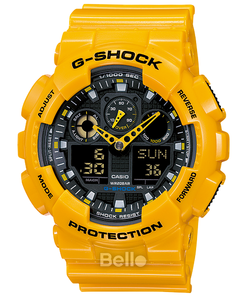  Casio G-Shock GA-100A-9A - Uy tín từ 2009, Tem vàng chống giả, Bảo hành 5 năm, Pin miễn phí trọn đời 