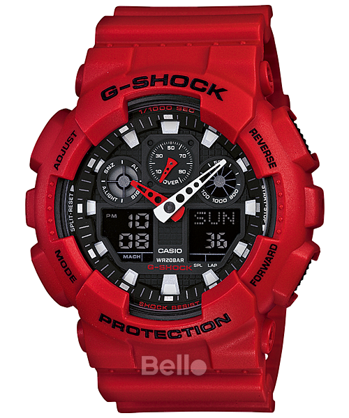  [Pin Miễn Phí Trọn Đời] GA-100B-4A - Đồng hồ G-Shock Nam - Tem Vàng Chống Giả 