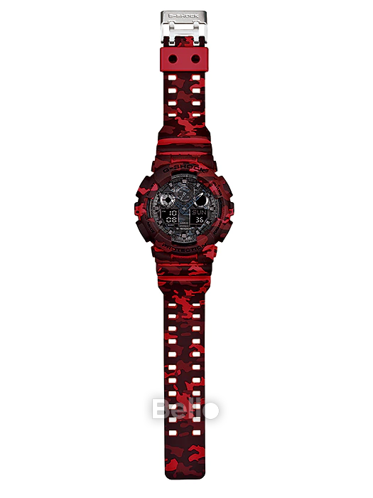  [Pin Miễn Phí Trọn Đời] GA-100CM-4A - Đồng hồ G-Shock Nam - Tem Vàng Chống Giả 