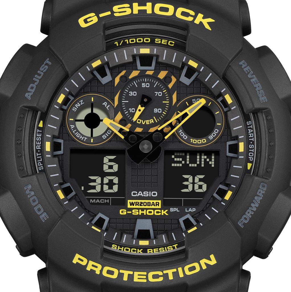  [Pin Miễn Phí Trọn Đời] GA-100CY-1ADR - Đồng hồ G-Shock Nam - Tem Vàng Chống Giả 