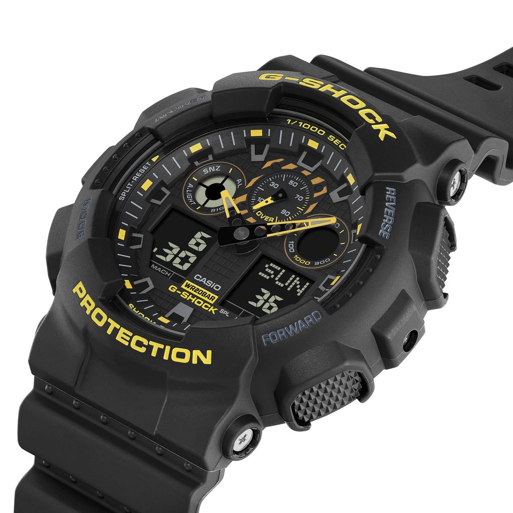  [Pin Miễn Phí Trọn Đời] GA-100CY-1ADR - Đồng hồ G-Shock Nam - Tem Vàng Chống Giả 