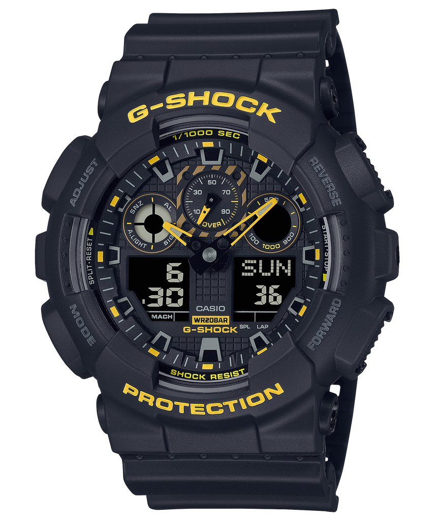  [Pin Miễn Phí Trọn Đời] GA-100CY-1ADR - Đồng hồ G-Shock Nam - Tem Vàng Chống Giả 