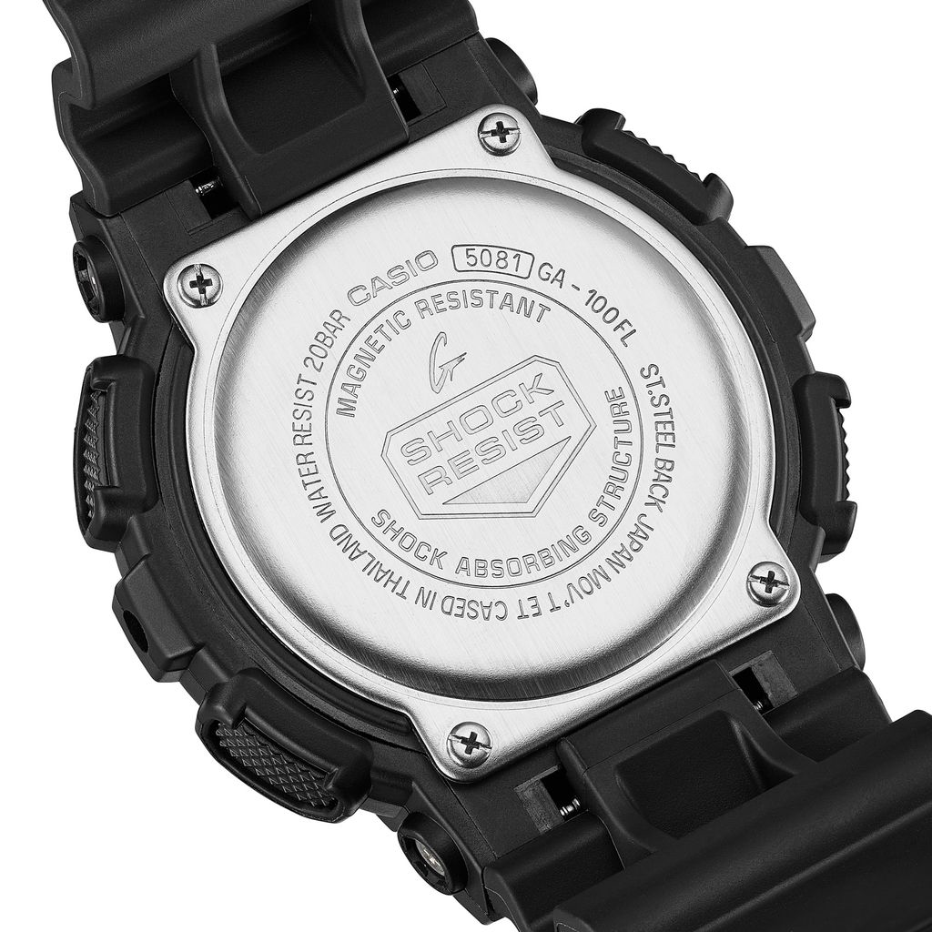  Casio G-Shock GA-100FL-1A - Uy tín từ 2009, Tem vàng chống giả, Bảo hành 5 năm, Pin miễn phí trọn đời 