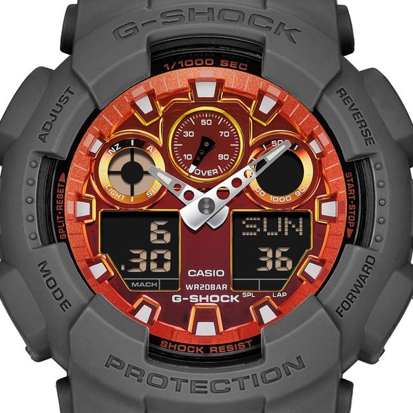  Casio G-Shock GA-100FL-8A - Uy tín từ 2009, Tem vàng chống giả, Bảo hành 5 năm, Pin miễn phí trọn đời 