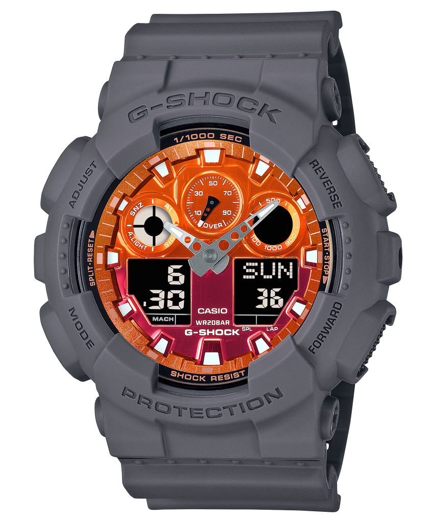  Casio G-Shock GA-100FL-8A - Uy tín từ 2009, Tem vàng chống giả, Bảo hành 5 năm, Pin miễn phí trọn đời 