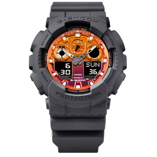  Casio G-Shock GA-100FL-8A - Uy tín từ 2009, Tem vàng chống giả, Bảo hành 5 năm, Pin miễn phí trọn đời 