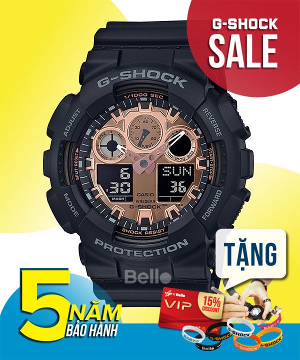  [Pin Miễn Phí Trọn Đời] GA-100MMC-1A - Đồng hồ G-Shock Nam - Tem Vàng Chống Giả 