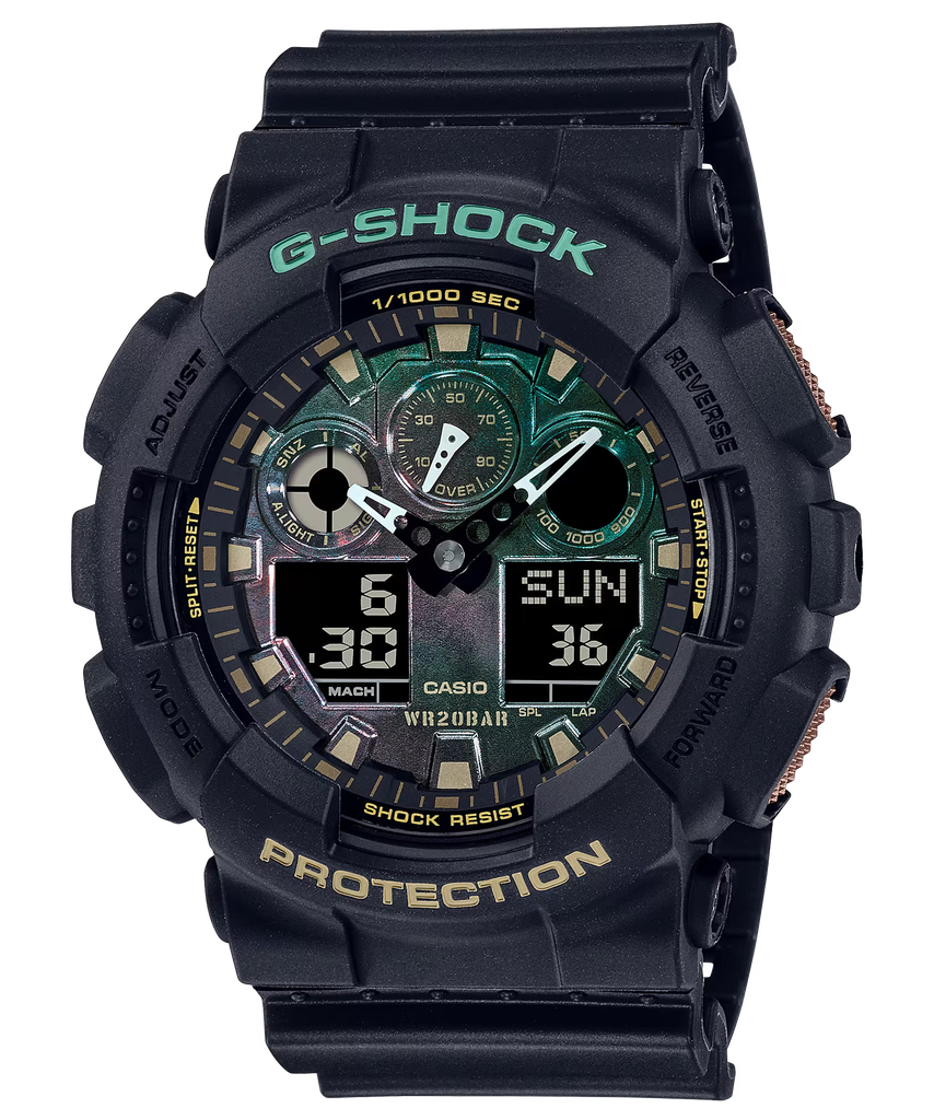  [Pin Miễn Phí Trọn Đời] GA-100RC-1A - Đồng hồ G-Shock Nam - Tem Vàng Chống Giả 