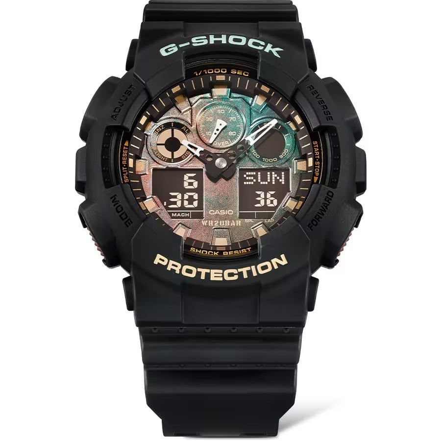  [Pin Miễn Phí Trọn Đời] GA-100RC-1A - Đồng hồ G-Shock Nam - Tem Vàng Chống Giả 