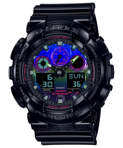  Casio G-Shock GA-100RGB-1ADR - Uy tín từ 2009, Tem vàng chống giả, Bảo hành 5 năm, Pin miễn phí trọn đời 