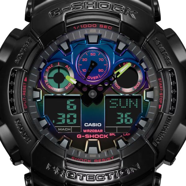  Casio G-Shock GA-100RGB-1ADR - Uy tín từ 2009, Tem vàng chống giả, Bảo hành 5 năm, Pin miễn phí trọn đời 