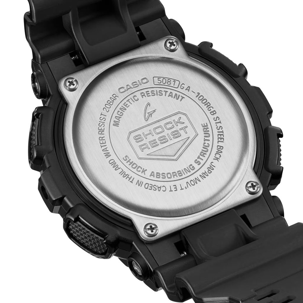  Casio G-Shock GA-100RGB-1ADR - Uy tín từ 2009, Tem vàng chống giả, Bảo hành 5 năm, Pin miễn phí trọn đời 