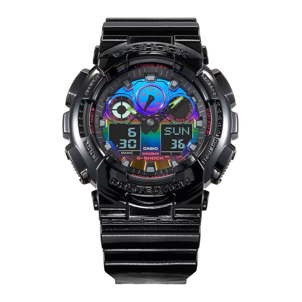  [Pin Miễn Phí Trọn Đời] GA-100RGB-1ADR - Đồng hồ G-Shock Nam - Tem Vàng Chống Giả 