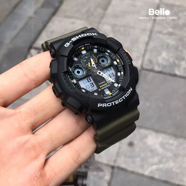  Casio G-Shock GA-100TU-1A3DR - Uy tín từ 2009, Tem vàng chống giả, Bảo hành 5 năm, Pin miễn phí trọn đời 