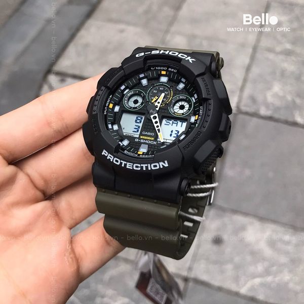  Casio G-Shock GA-100TU-1A3DR - Uy tín từ 2009, Tem vàng chống giả, Bảo hành 5 năm, Pin miễn phí trọn đời 